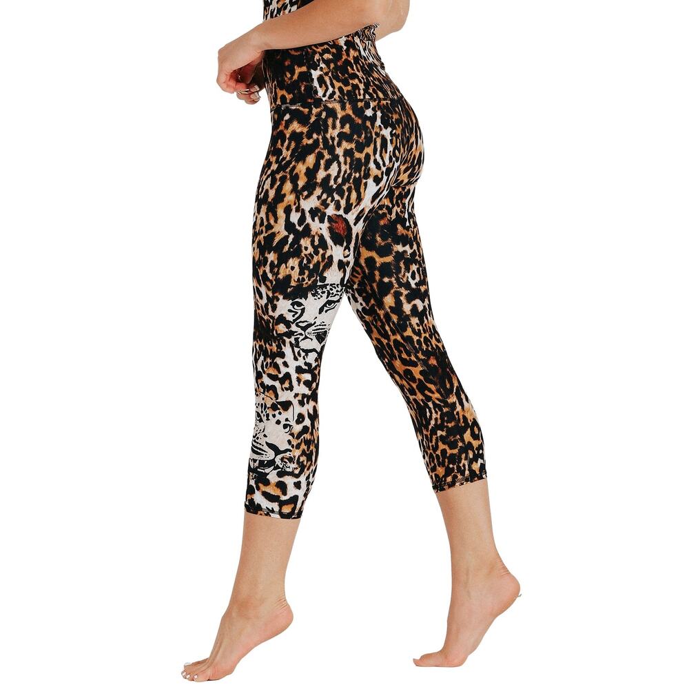 Yoga Democracy Wildcat Capri Leggings Womens Size S *EUC - Picture 6 of 12